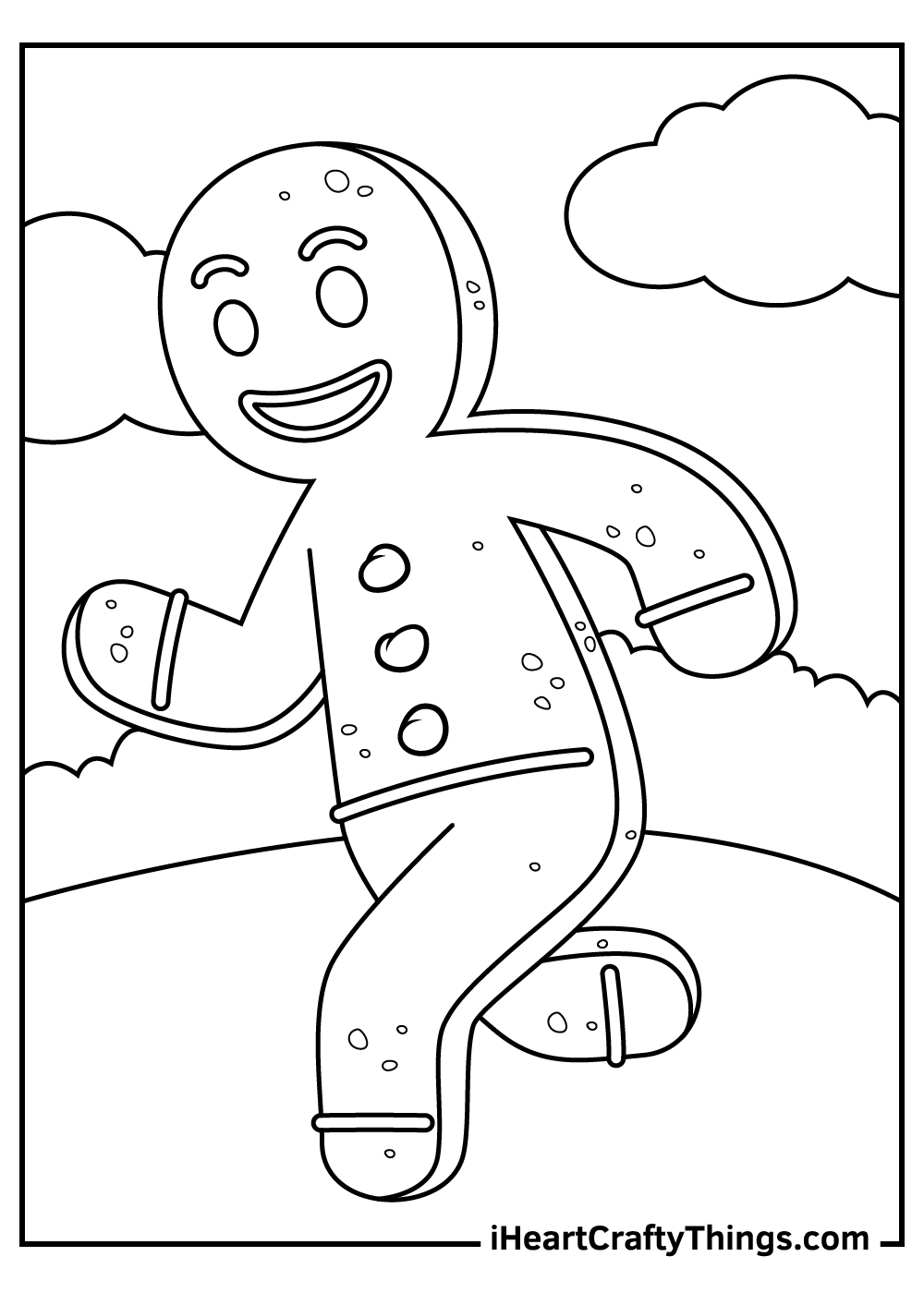 gingerbread man coloring page