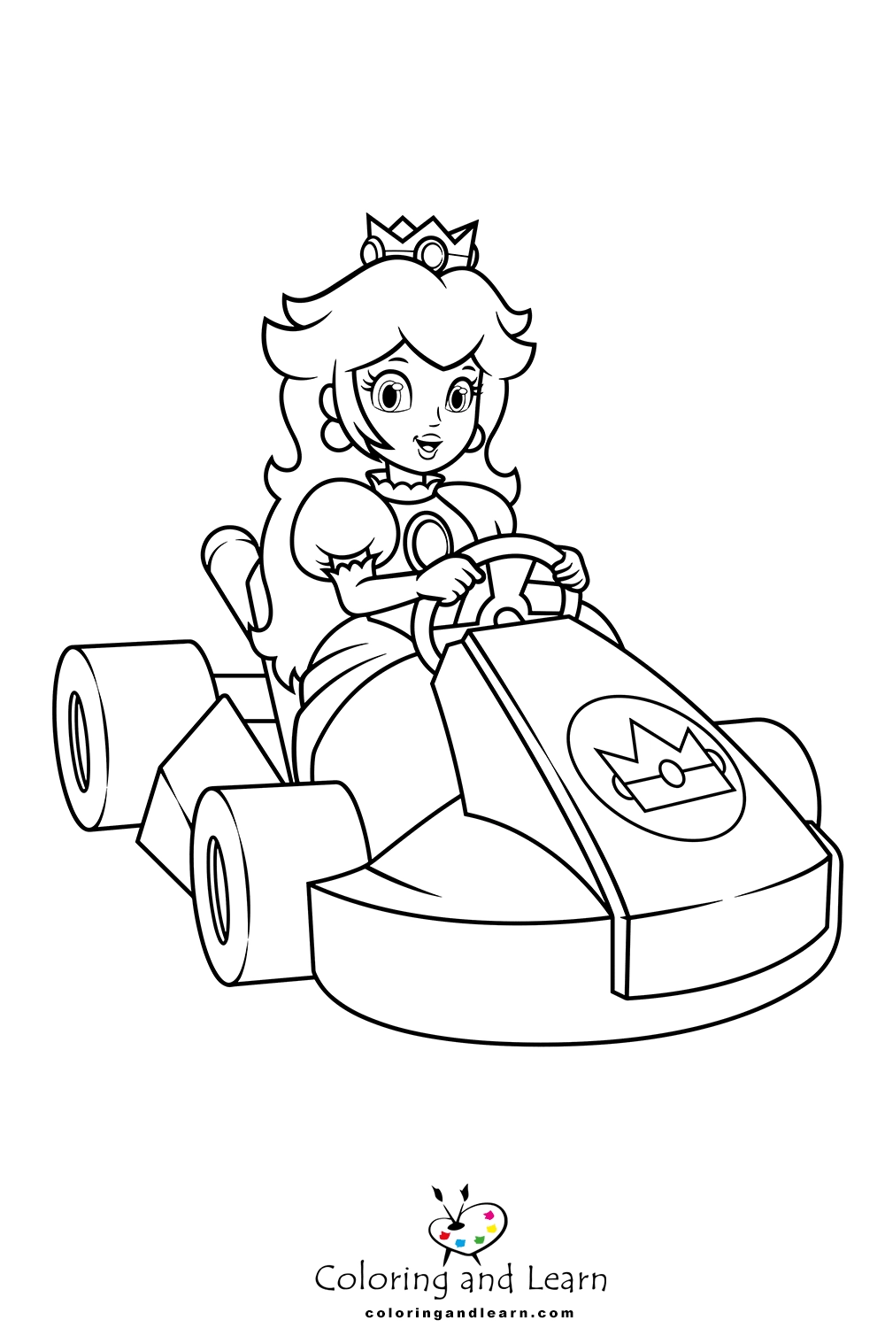 mario princess peach coloring pages