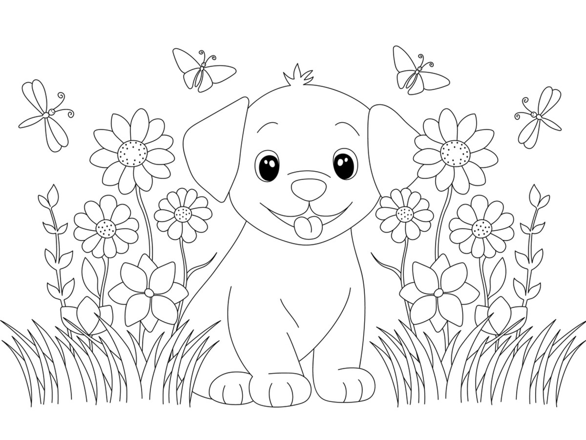 colouring pages of cute puppies colouring pages of cute puppies