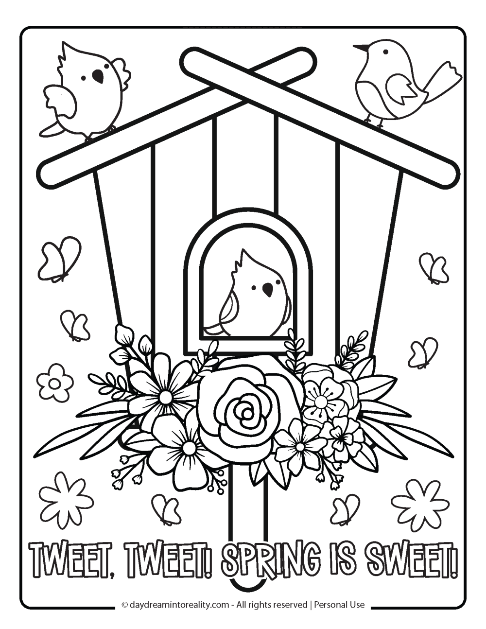 cute spring coloring pages