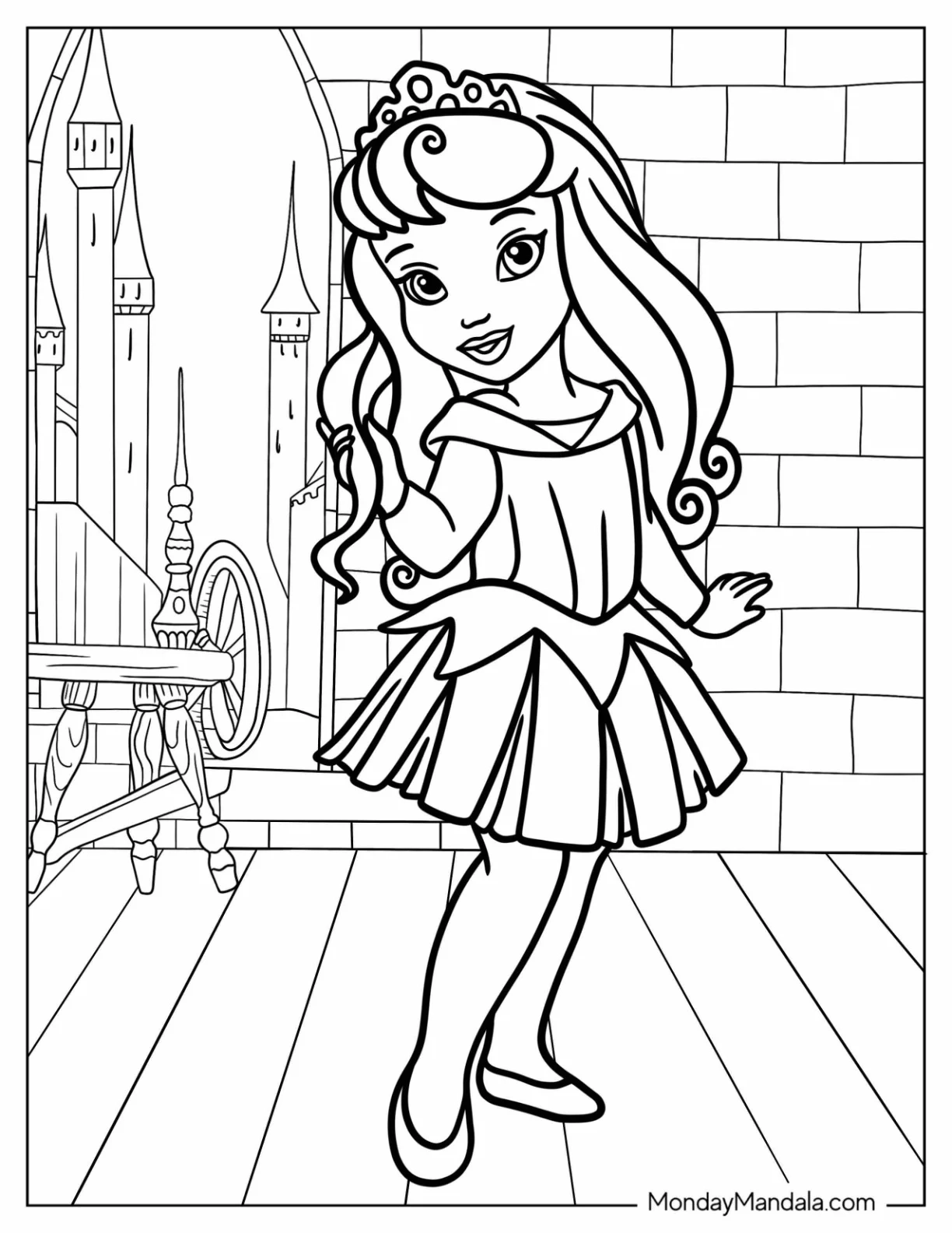sleeping beauty coloring page