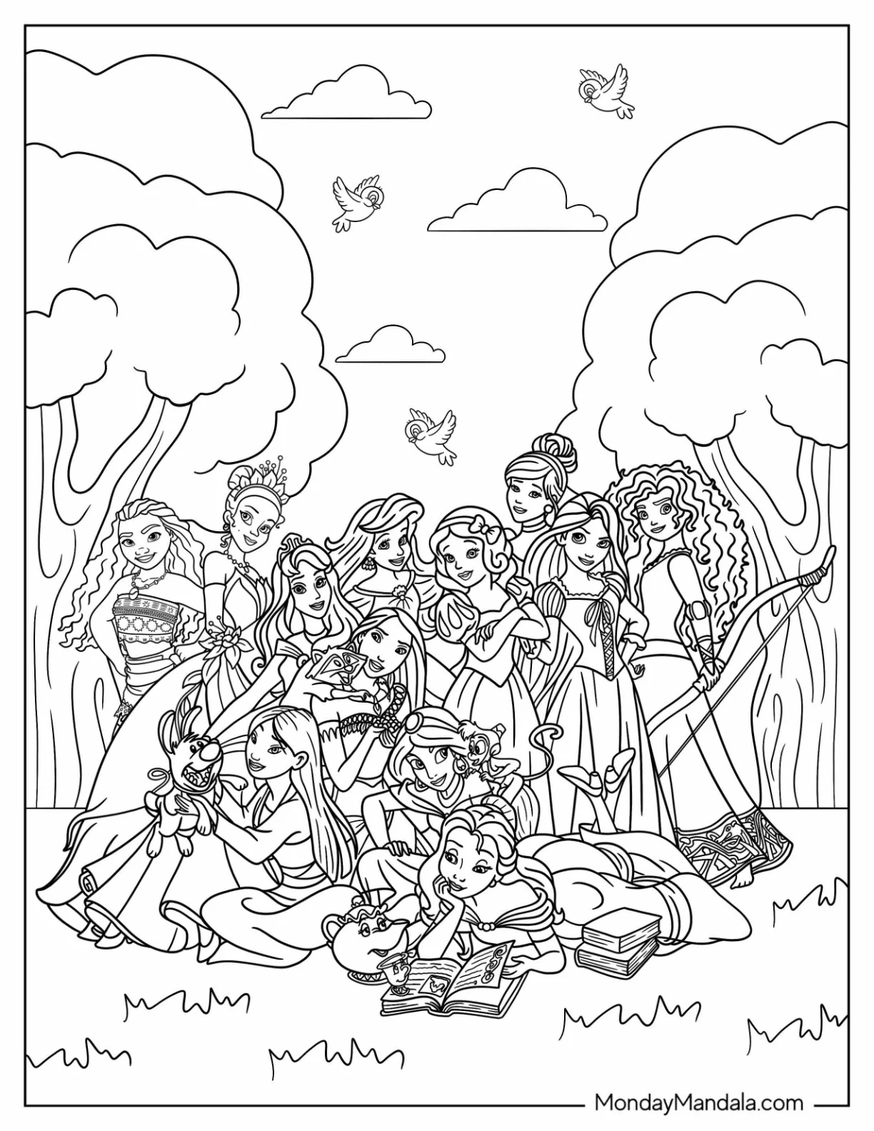 36 Disney Princess Coloring Pages Free PDF Printables 