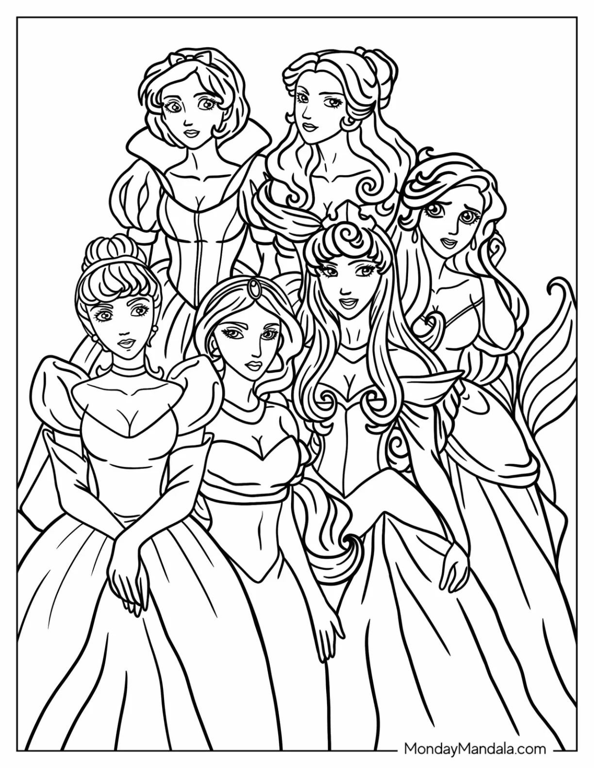 printable coloring pages princess