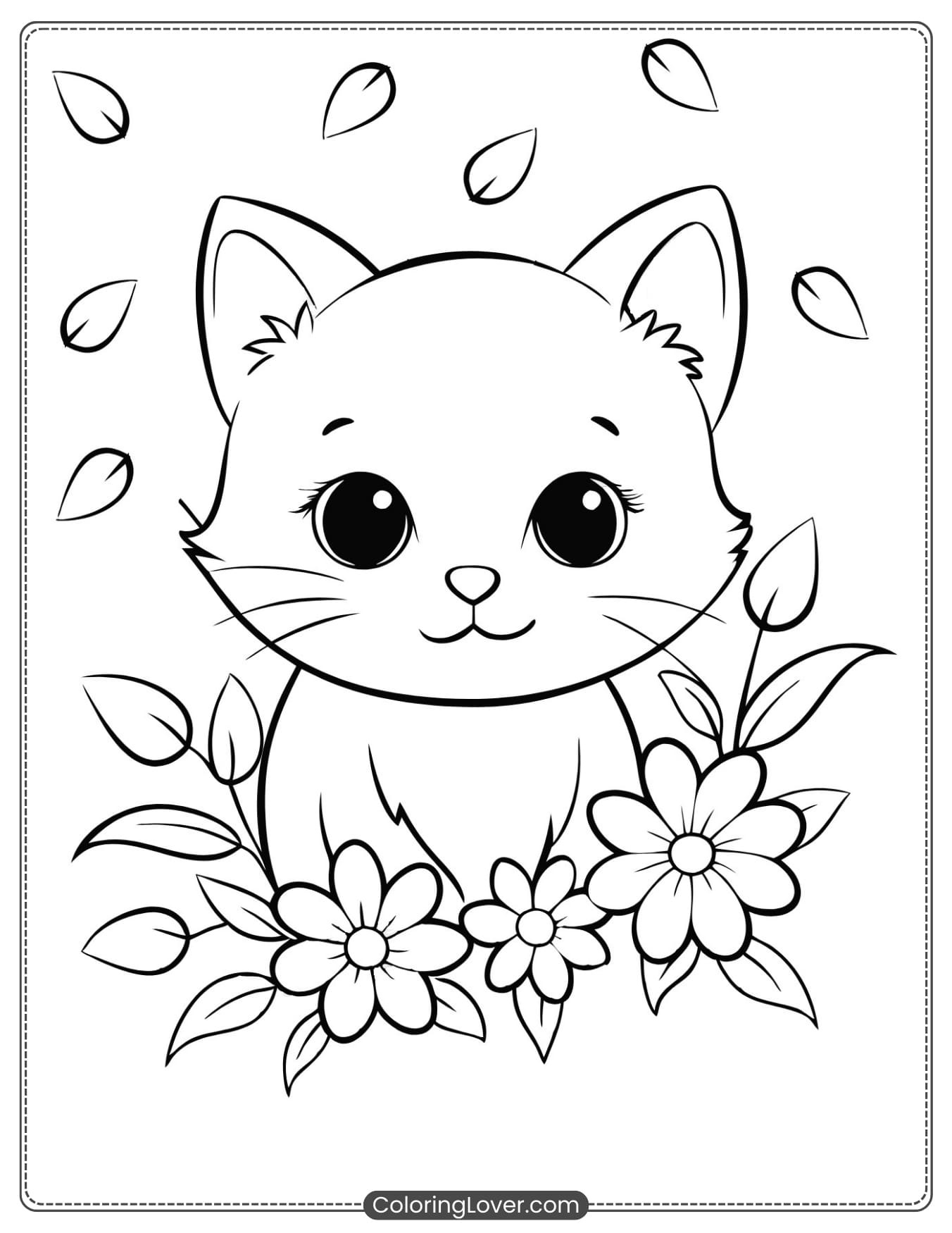cute kitten coloring pictures