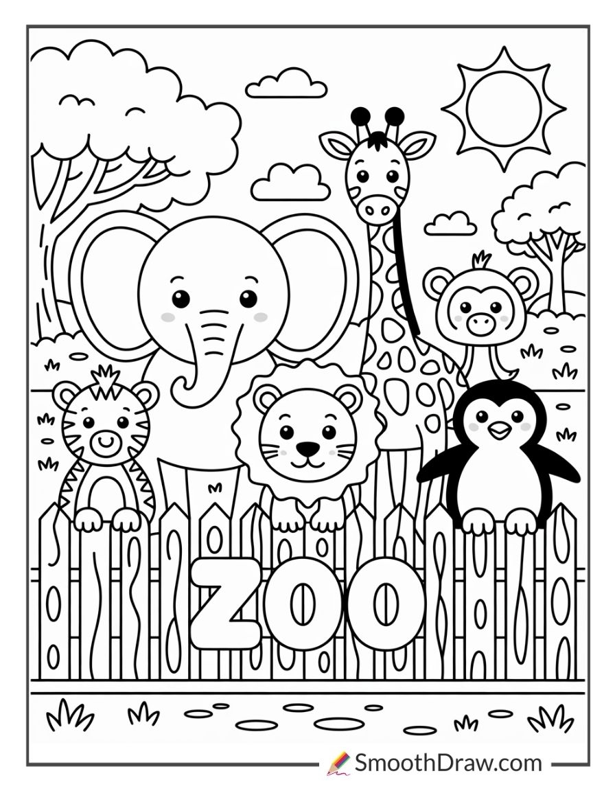 37 Zoo Coloring Pages Free Printable PDFs