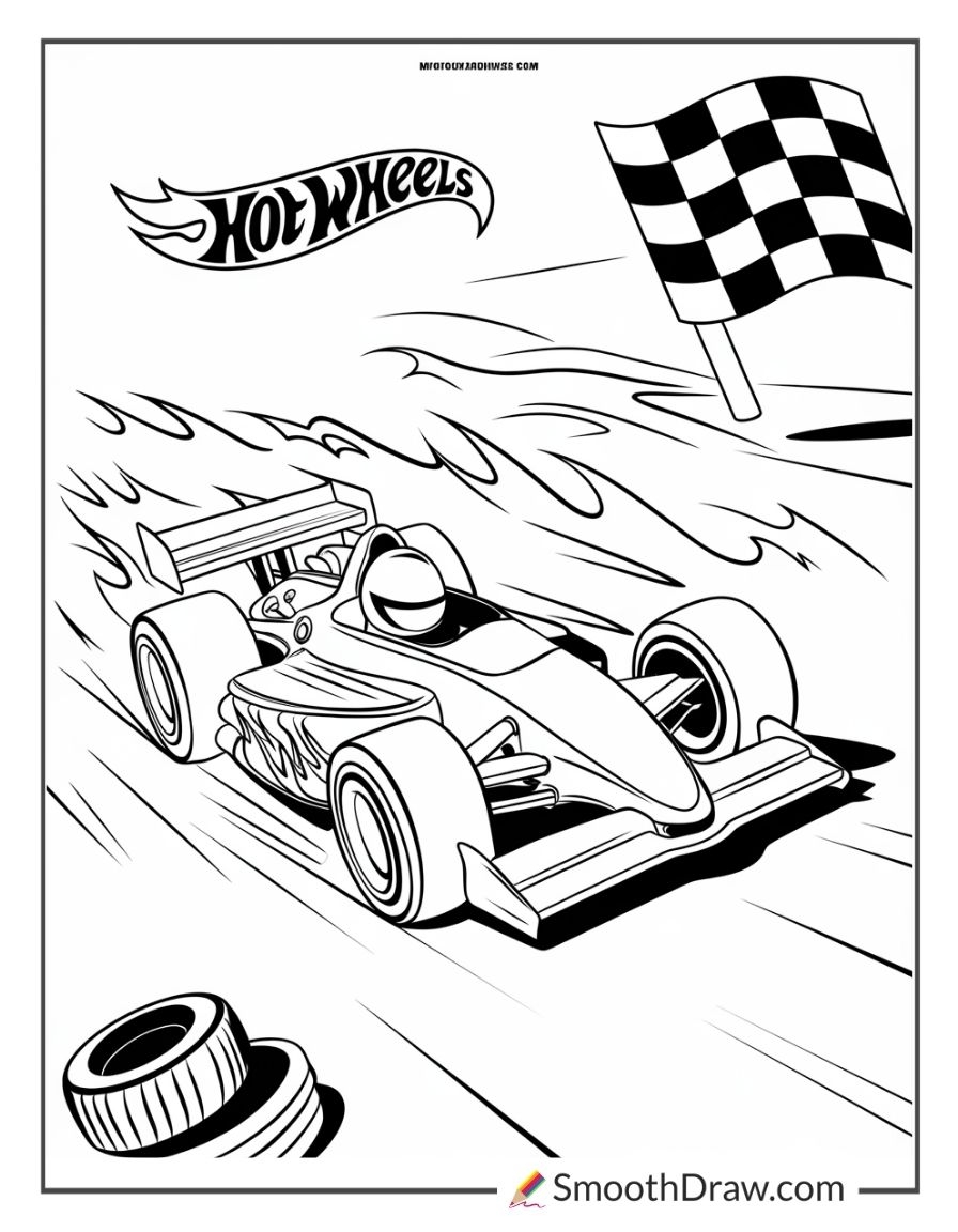 hot wheels coloring book pages