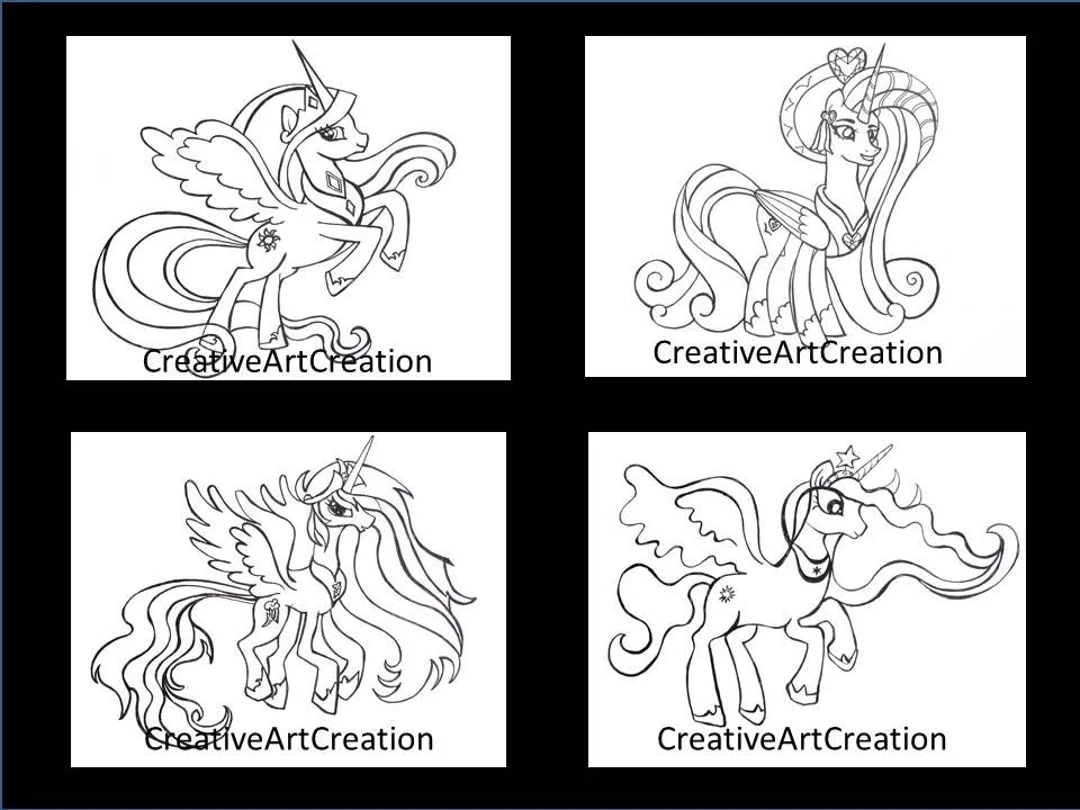 my little pony princess coloring pages