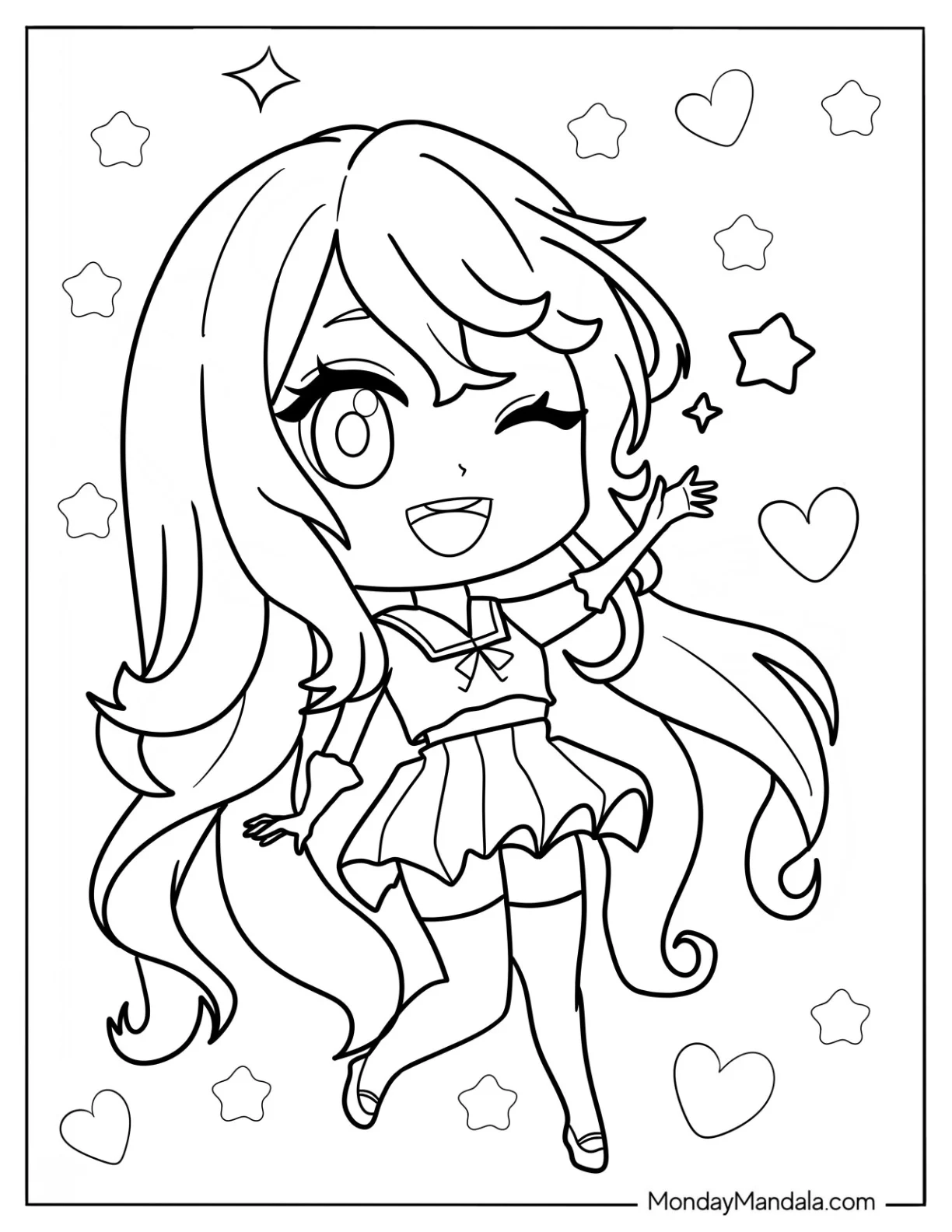 43 Chibi Coloring Pages Free PDF Printables 