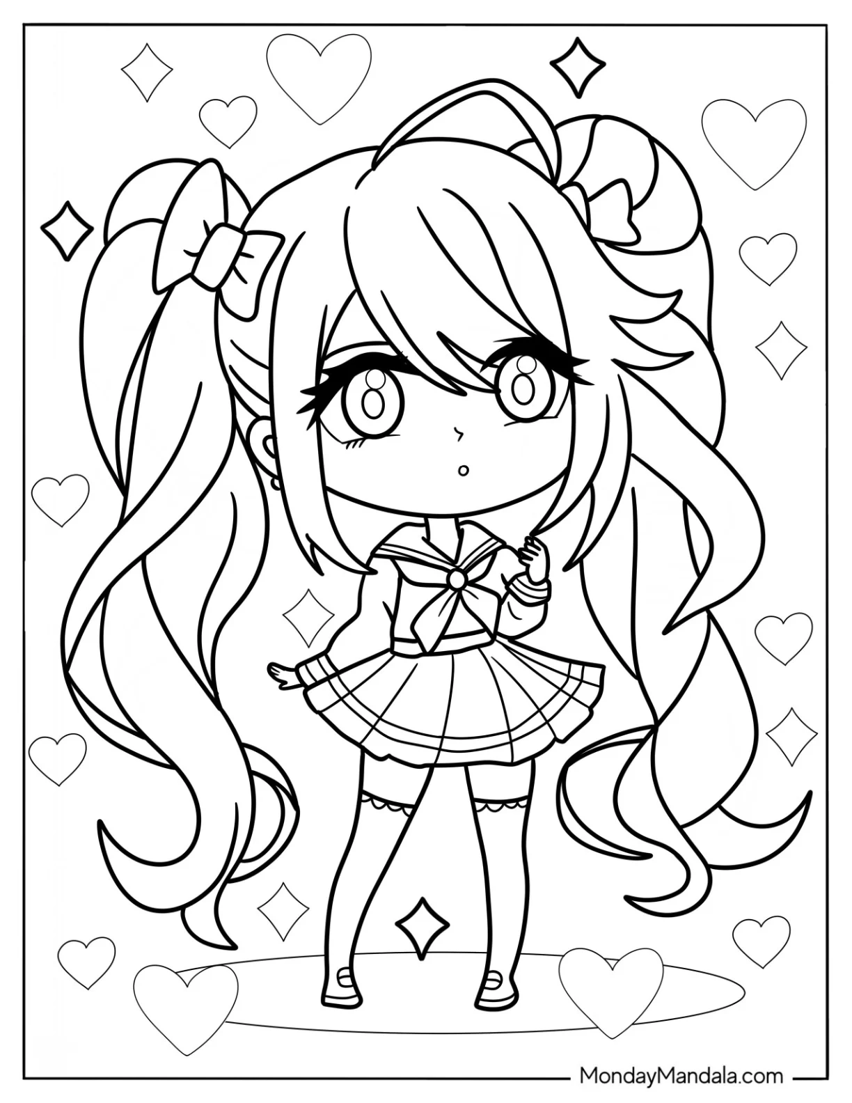 cute anime girl coloring pages cute anime girl coloring pages