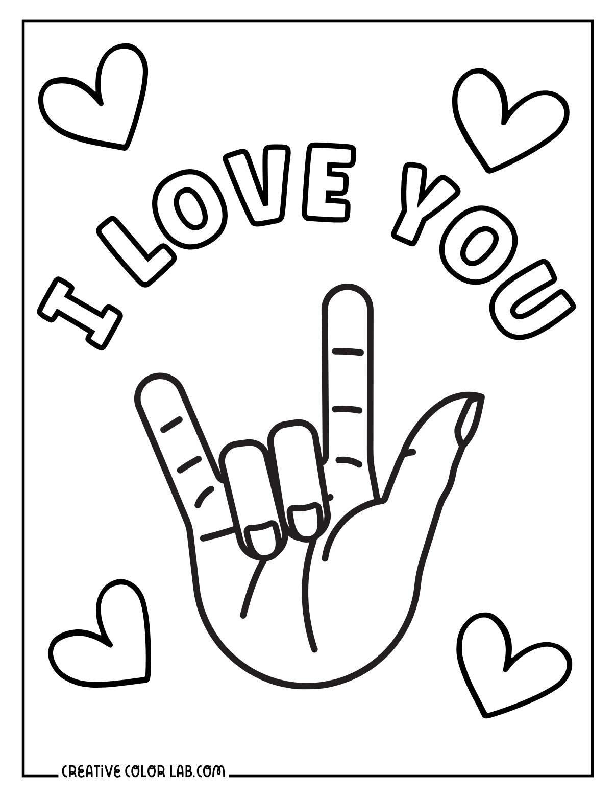46 I Love You Coloring Pages Free PDF Printables