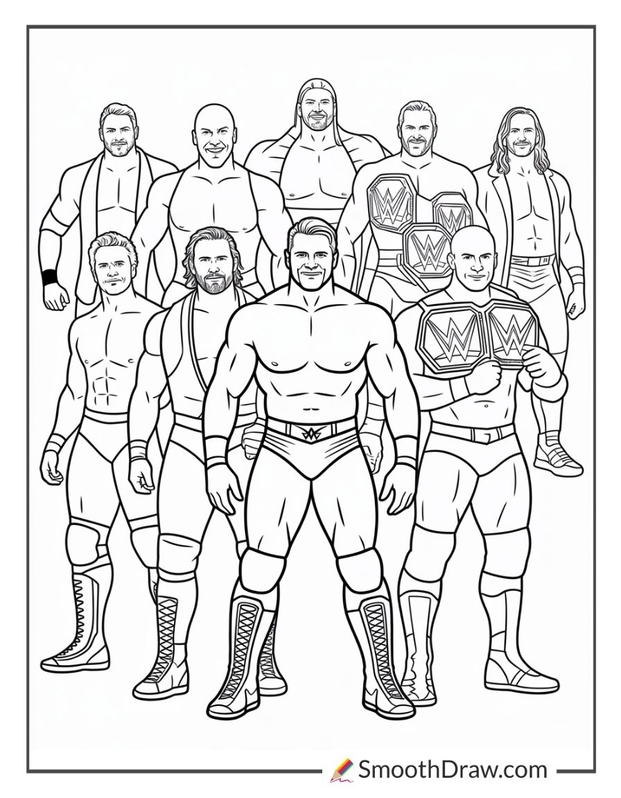 48 WWE Coloring Pages