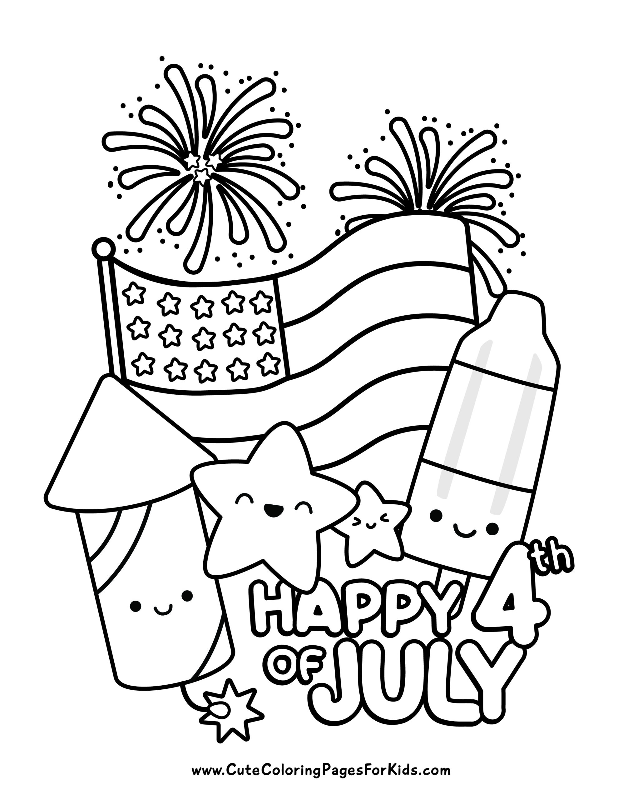 4th of july pictures to color