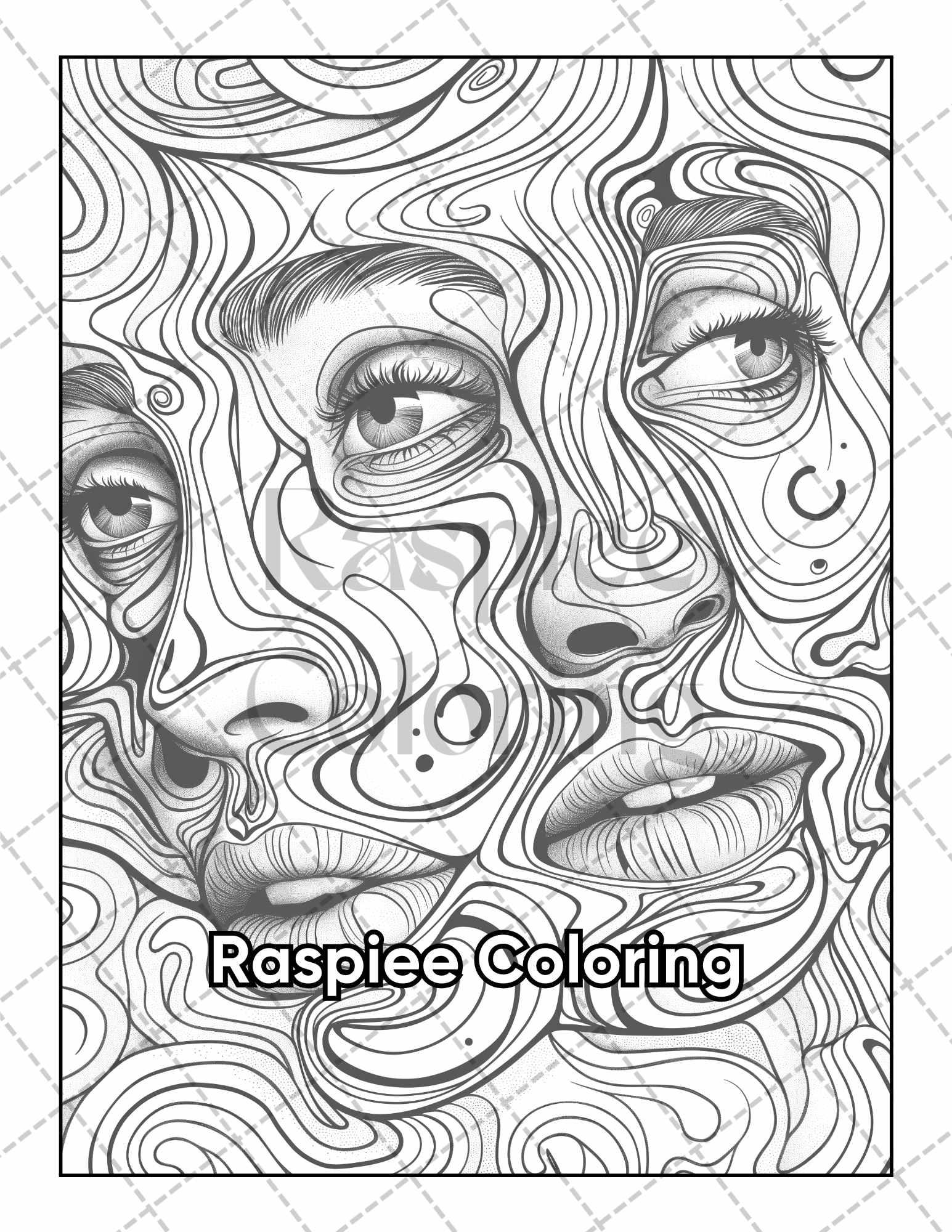 50 Abstract Art Adult Coloring Pages Printable PDF Instant Download RASPIEE 50 Abstract Art Adult Coloring Pages Printable PDF Instant Download RASPIEE
