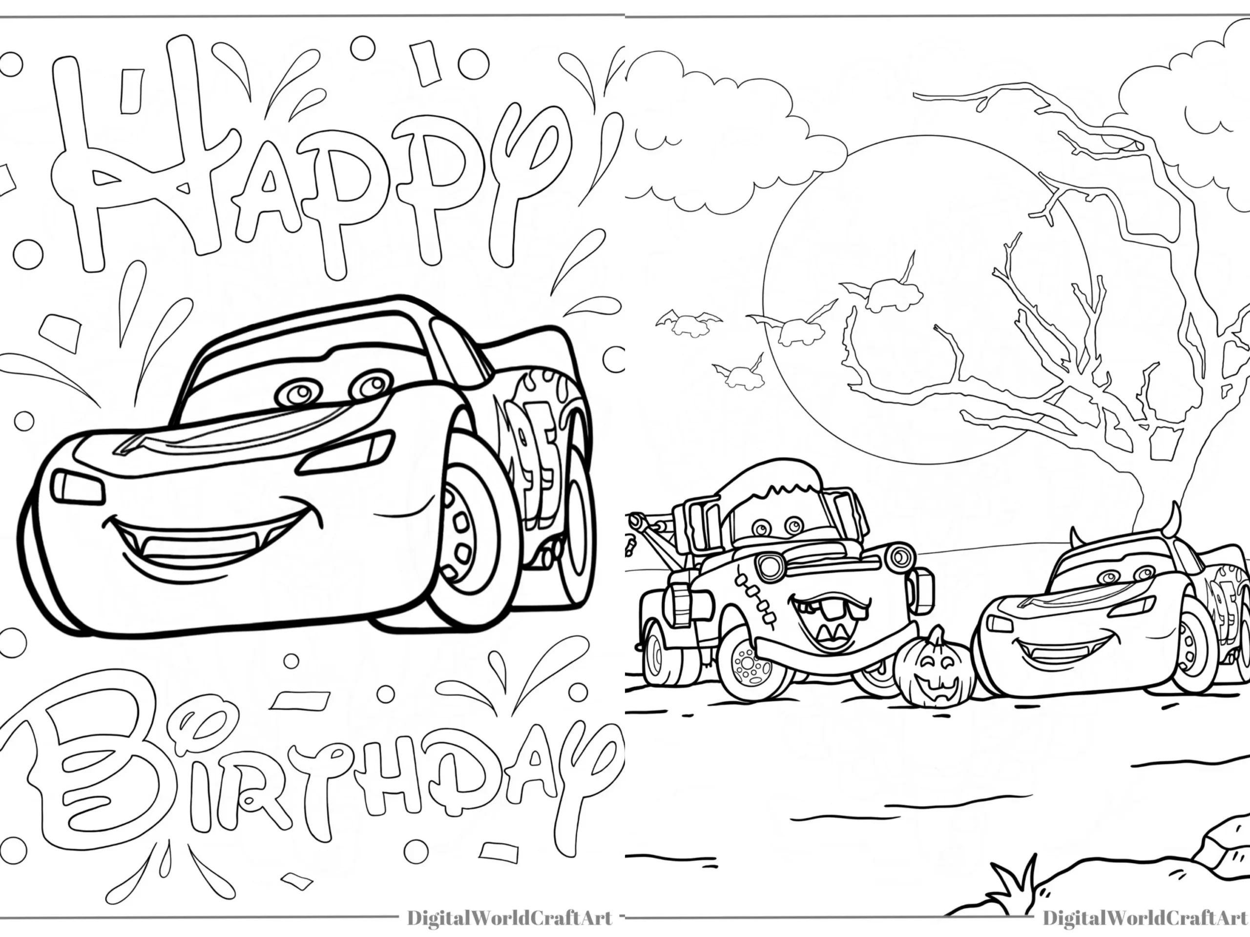cars printable coloring pages