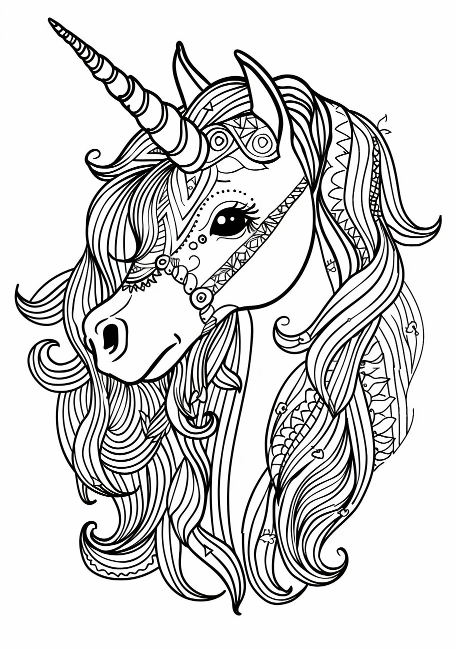 unicorn printable coloring pages