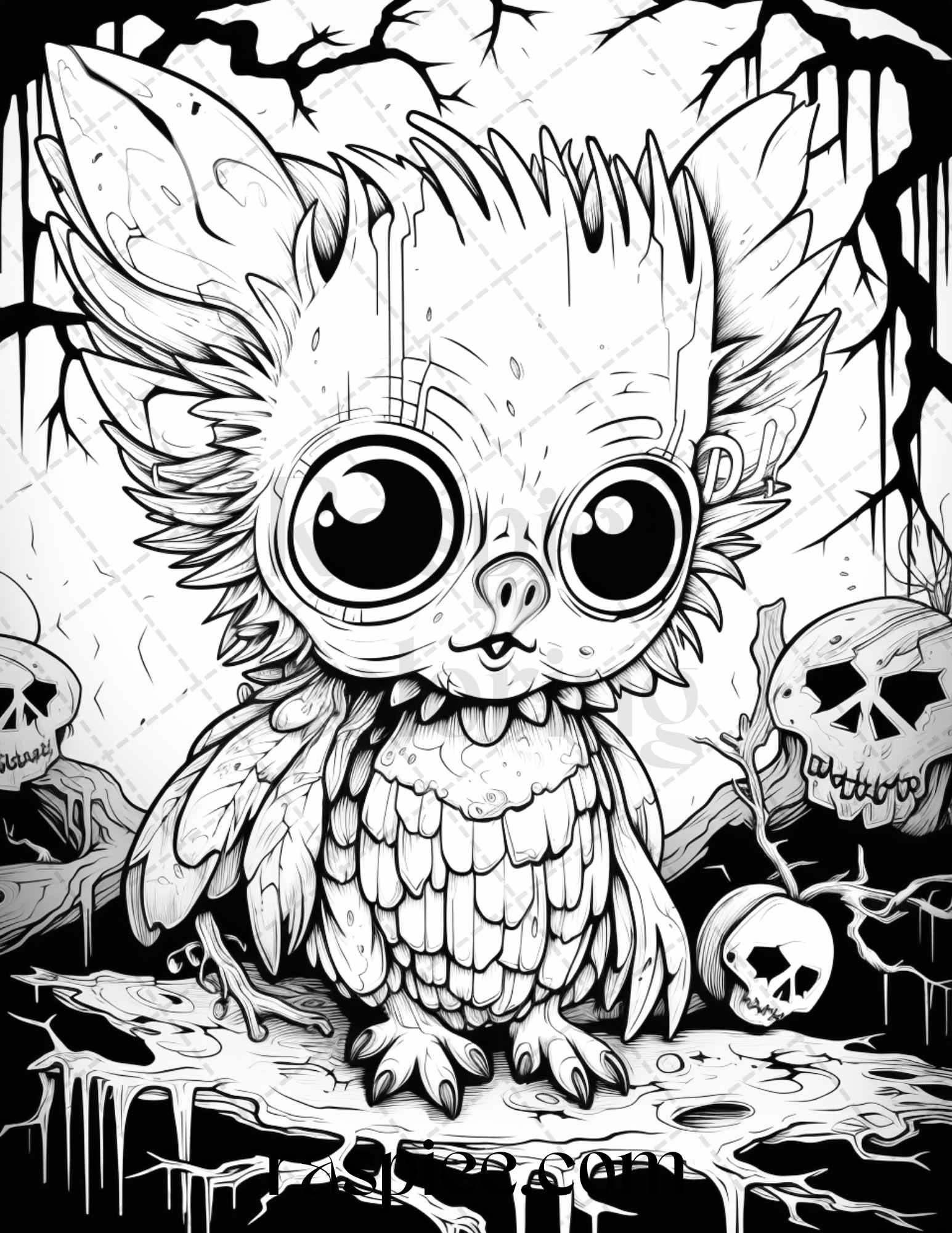 halloween animal coloring pages