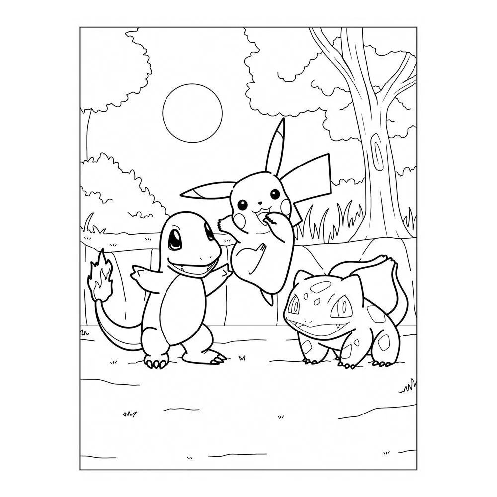50 Pokemon Coloring Pages Printable Digital Download Fun Relaxing Pokemon Coloring Book For Kids Adults Etsy