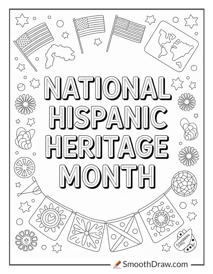 52 Hispanic Heritage Month Coloring Pages