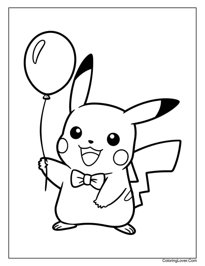 pikachu printable pokemon coloring pages