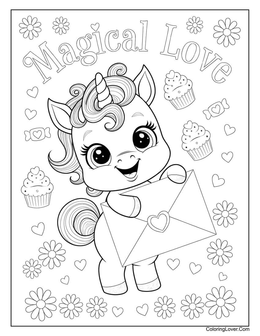 cute coloring pages for valentines day