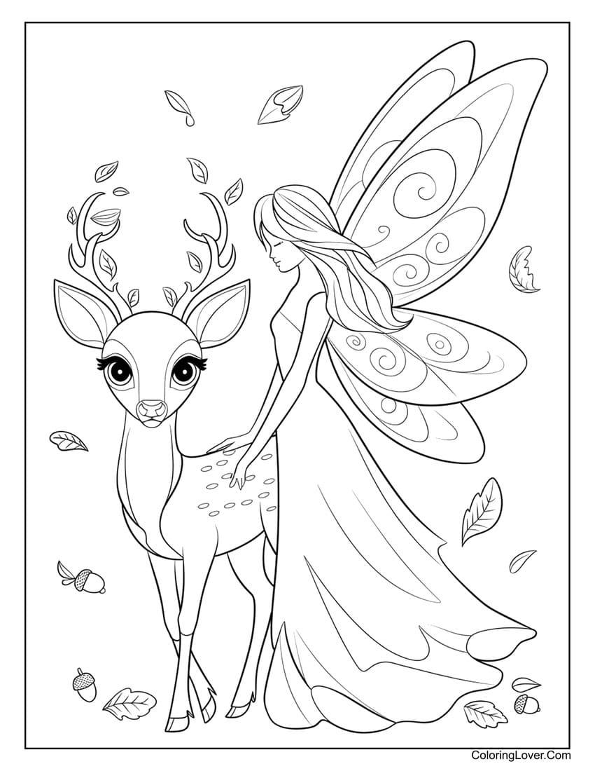 fairy and princess coloring pages
