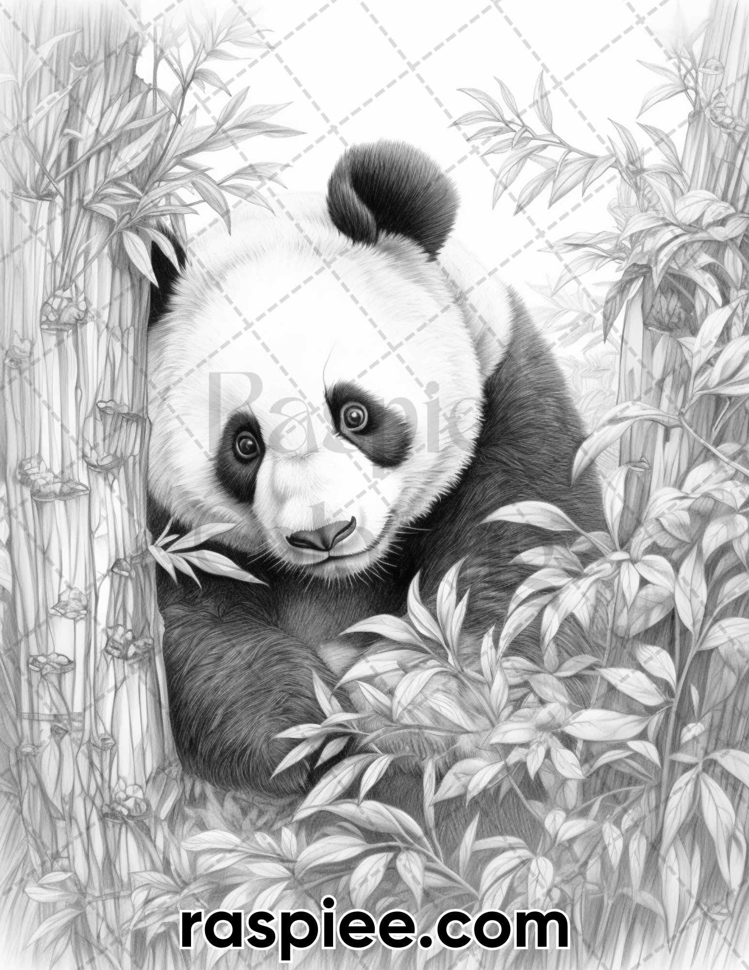 55 Wild Animals Grayscale Coloring Pages For Adults Printable PDF Ins RASPIEE