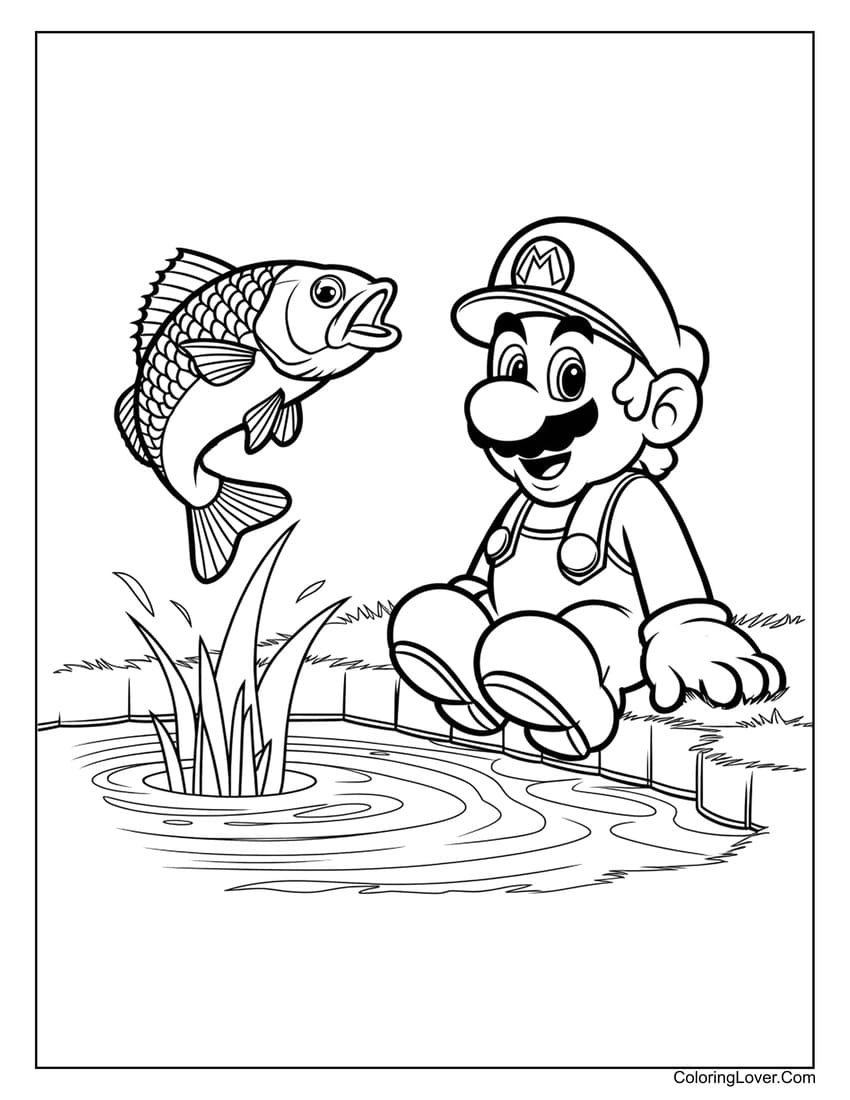 super mario coloring pages
