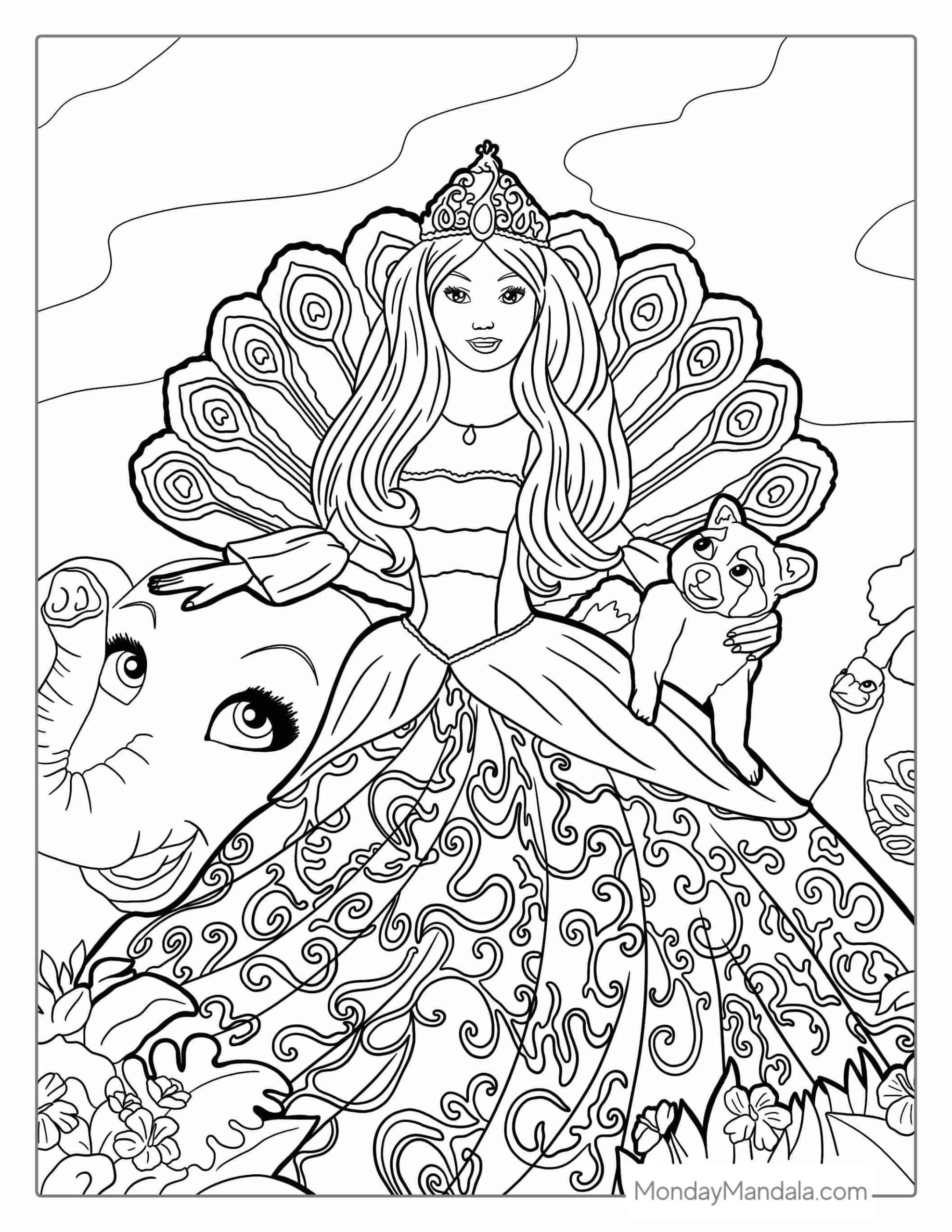 58 Barbie Coloring Pages Free PDF Printables