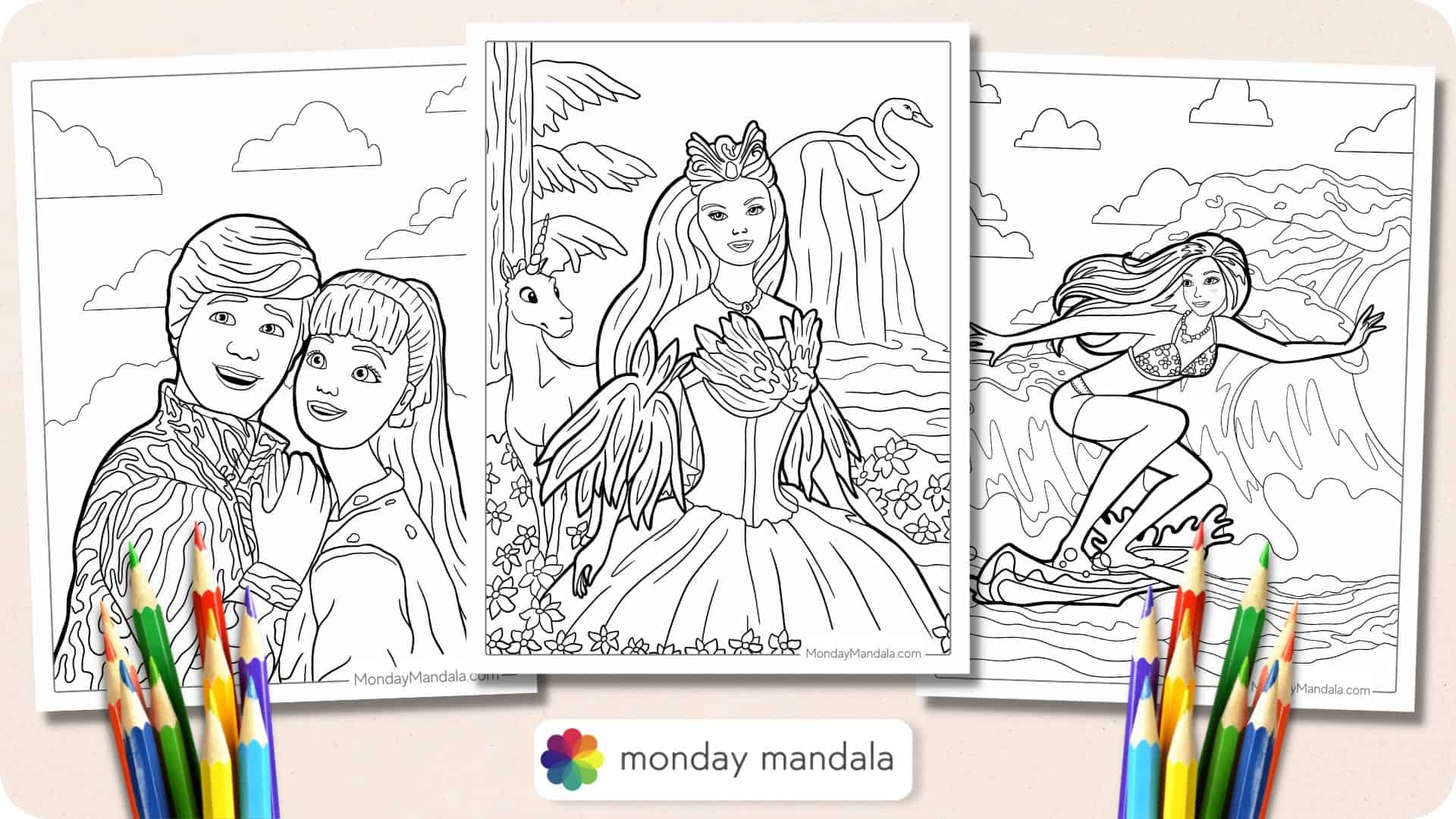 58 Barbie Coloring Pages Free PDF Printables 