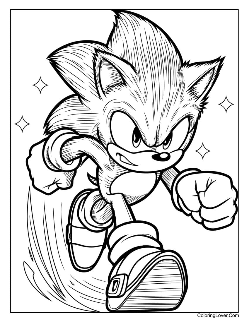 free coloring pages sonic the hedgehog