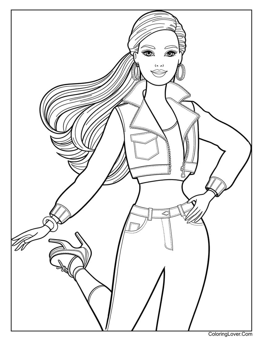 beautiful barbie princess coloring pages
