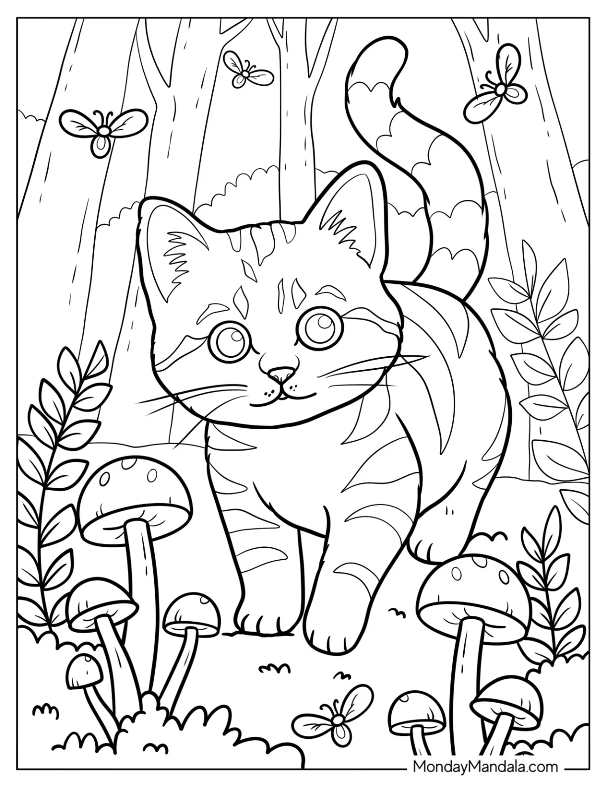 69 Cat Coloring Pages Free PDF Printables 