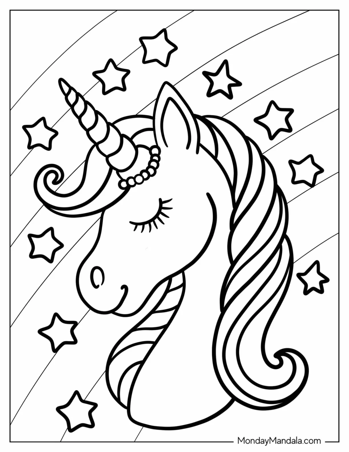 74 Unicorn Coloring Pages Free PDF Printables 