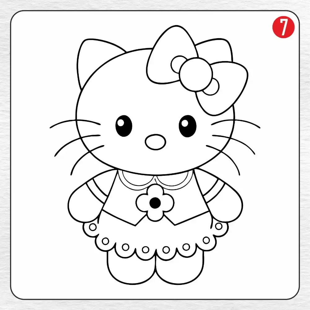 hello kitty coloring pages for free