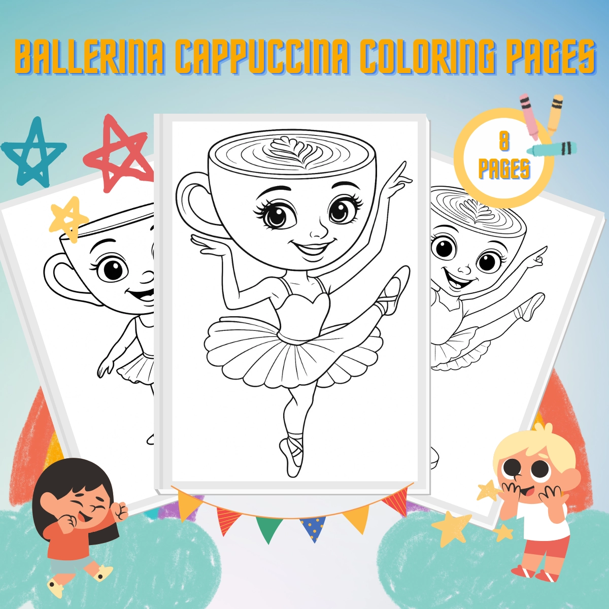 8 Ballerina Cappuccina Coloring Pages Free Printables