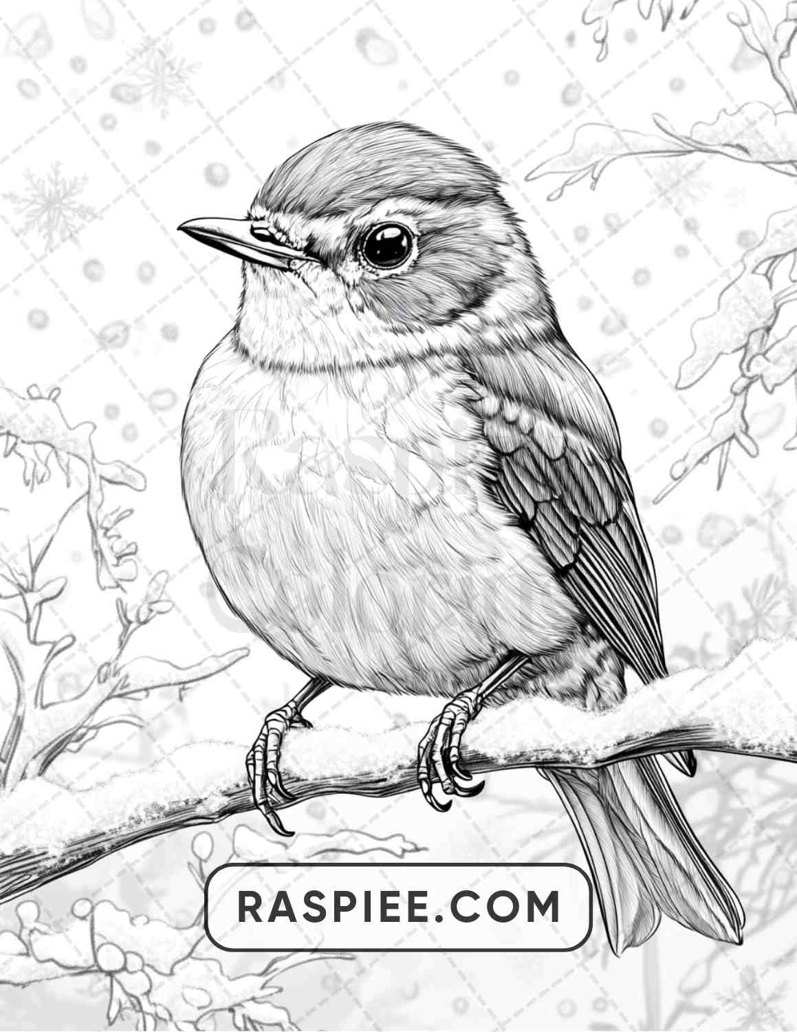 80 Winter Birds Adult Coloring Pages RASPIEE