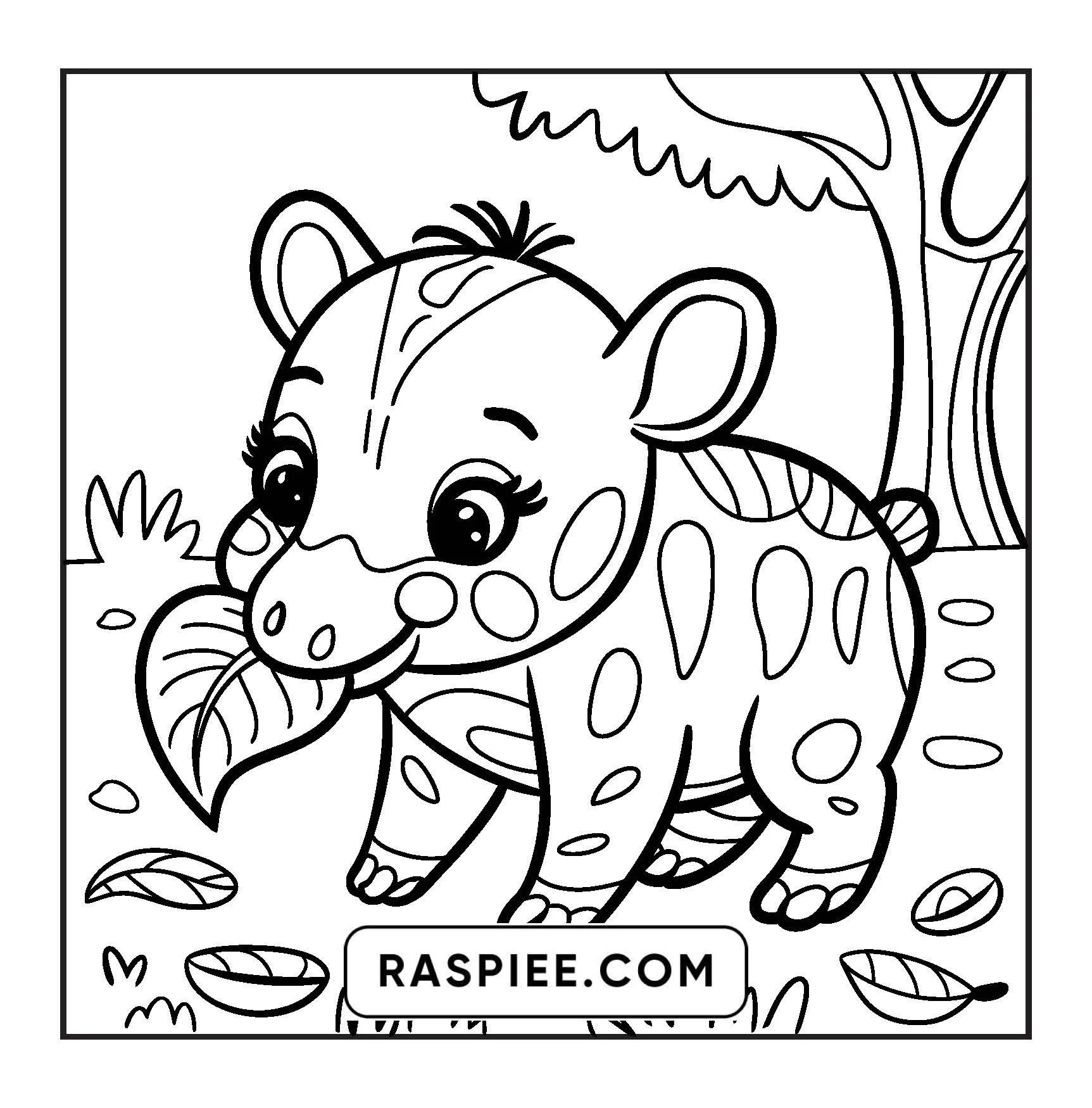 84 Bold And Easy Cute Animal Coloring Pages For Kids Adults RASPIEE