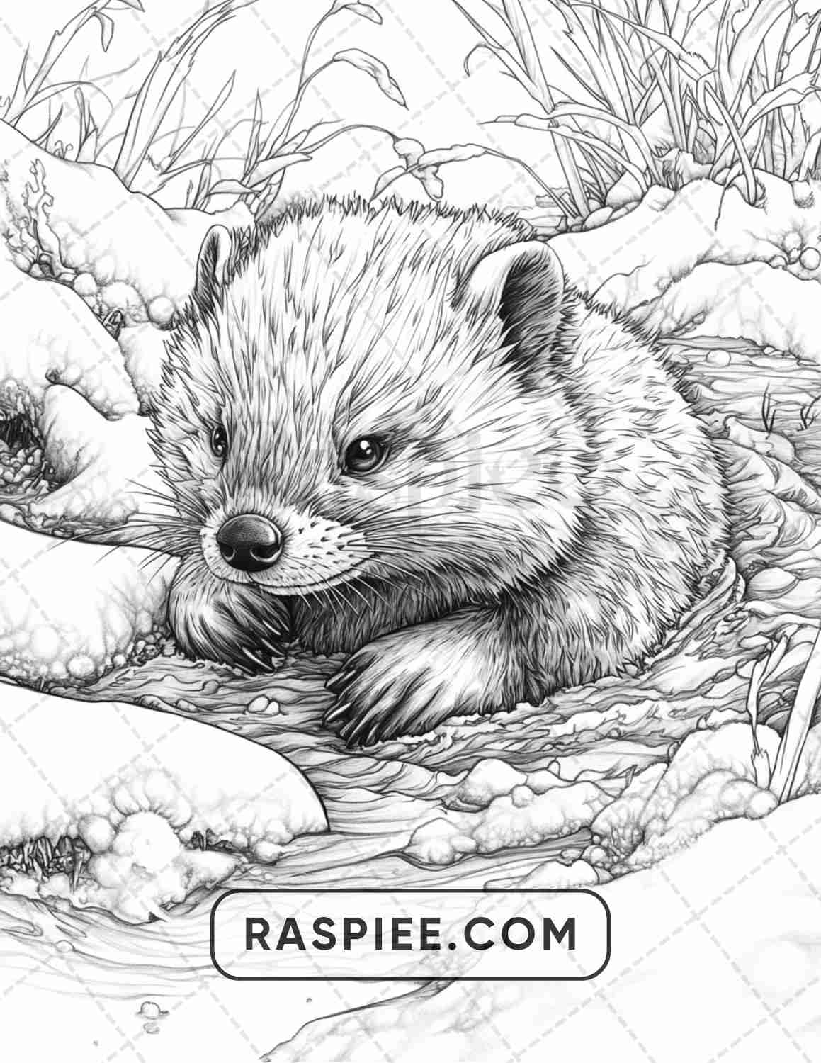 winter animal coloring pages