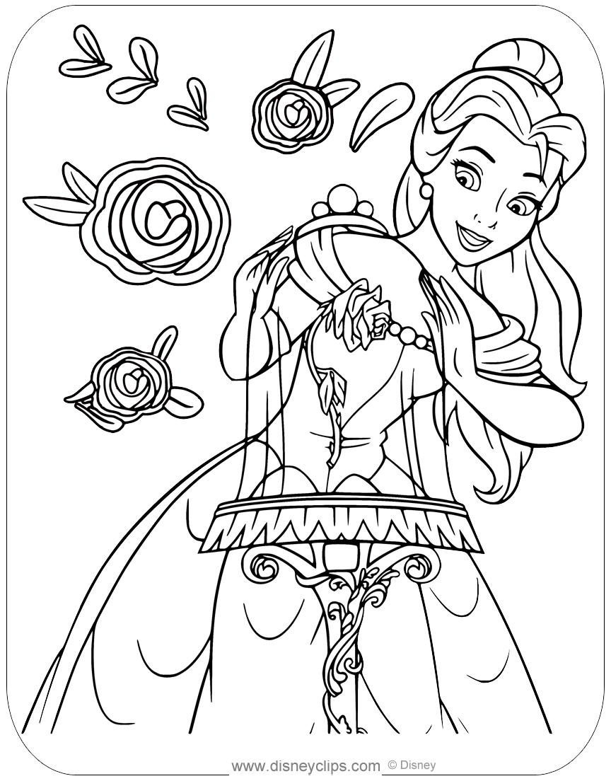 93 Printable Beauty And The Beast Coloring Pages Disneyclips