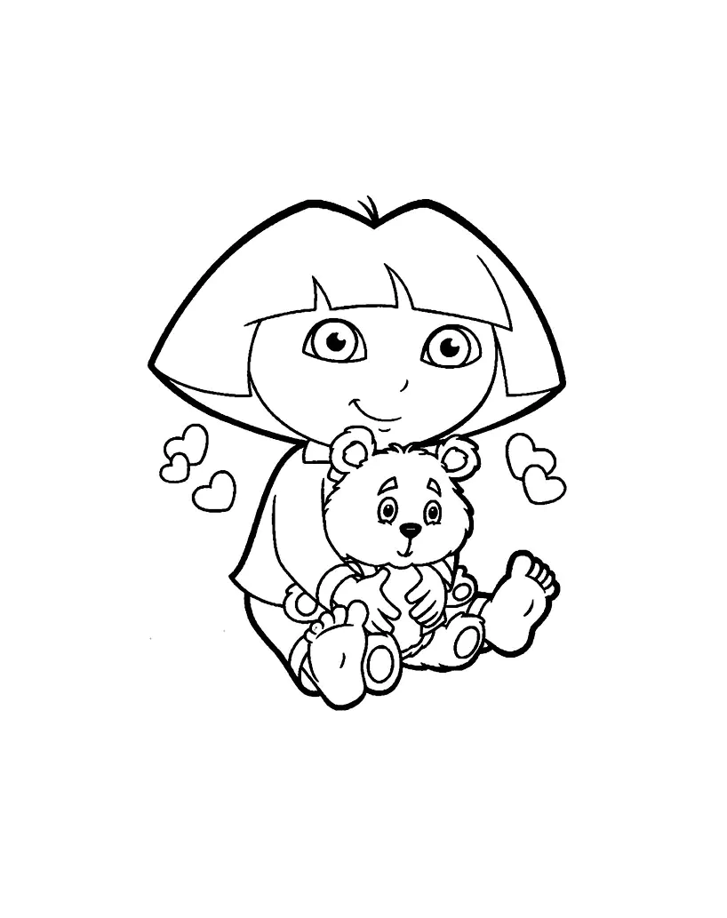 A Moment Of Rest And Tenderness With Her Blanket For Dora Dora The Explorer Coloring Pages A Moment Of Rest And Tenderness With Her Blanket For Dora Dora The Explorer Coloring Pages
