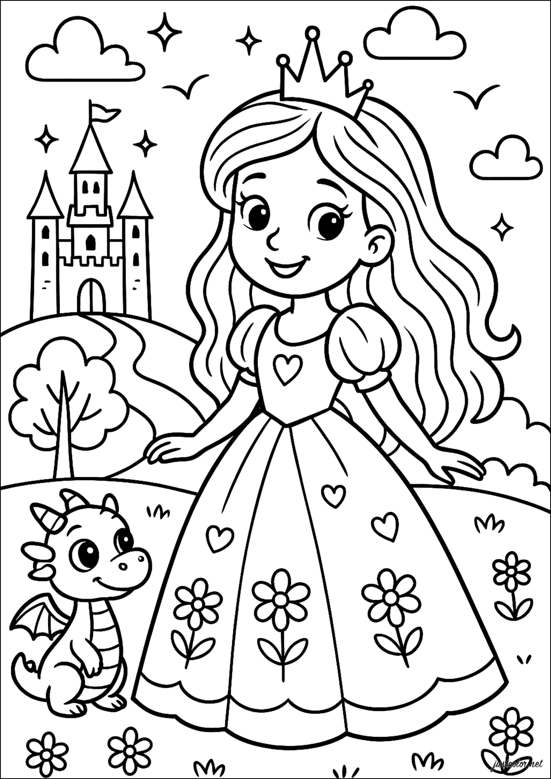 coloring page of princess coloring page of princess