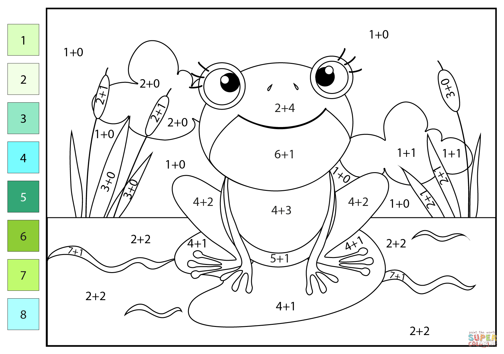 color by number addition 1st grade free