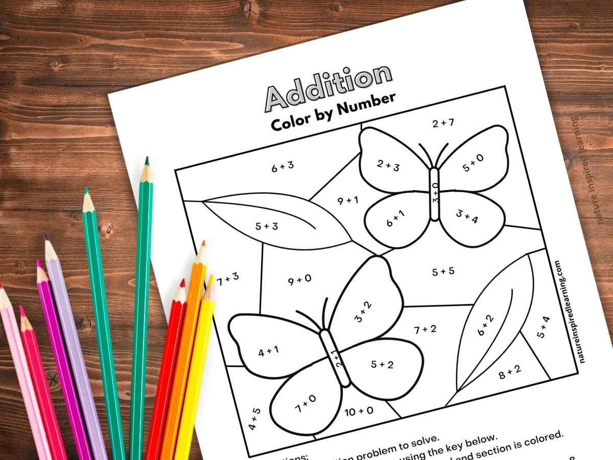 adding color by number worksheets