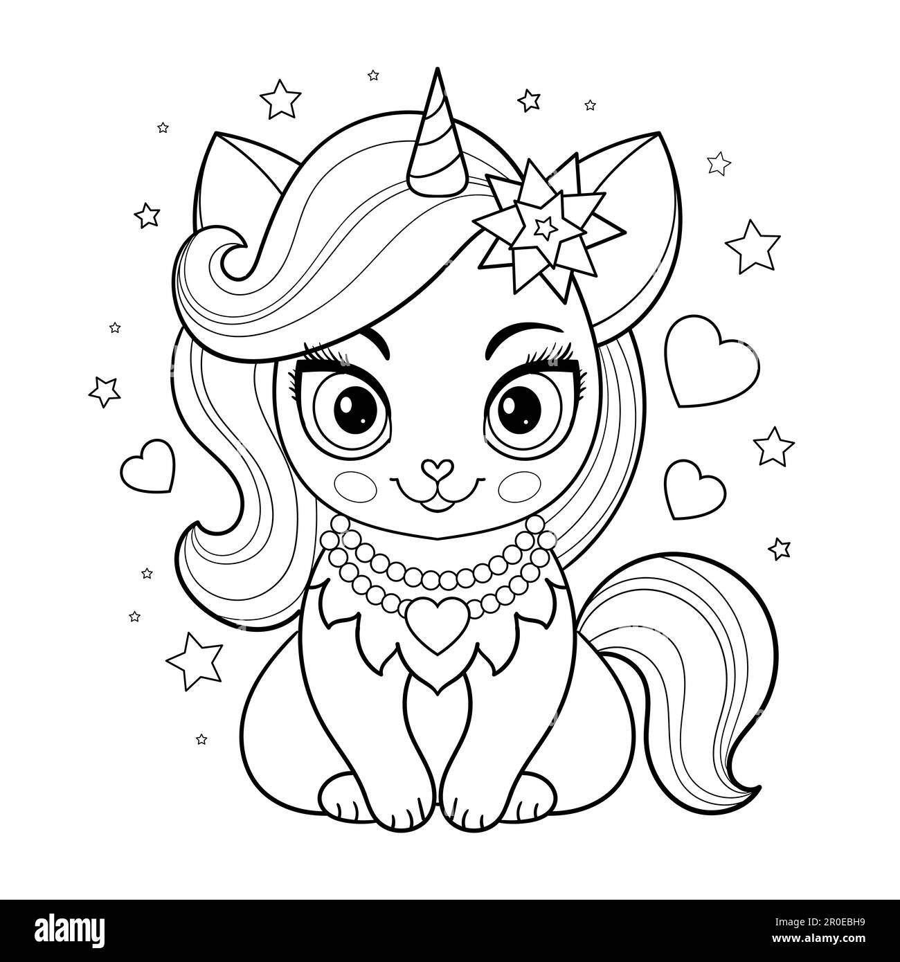 kitty cat coloring page