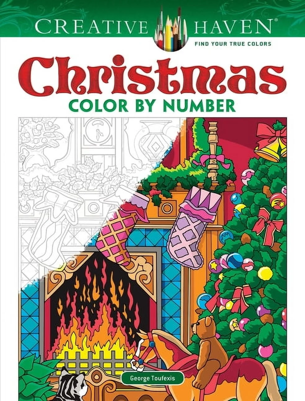 color by number for adults christmas