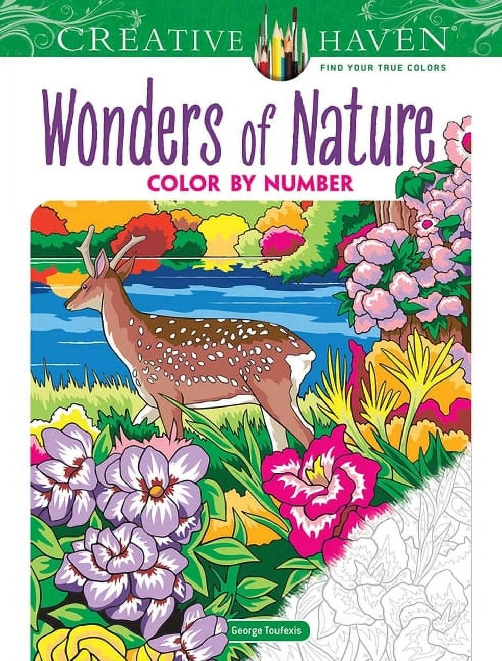 Adult Coloring Books Nature Creative Haven Wonders Of Nature Color By Number Paperback Walmart