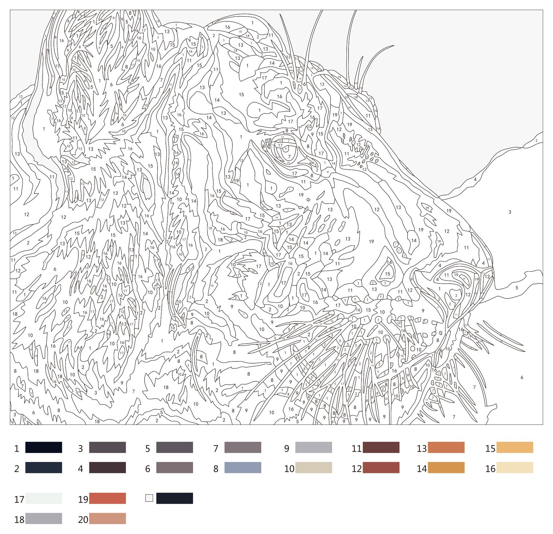 Advanced Color By Number 20 Free PDF Printables Printablee