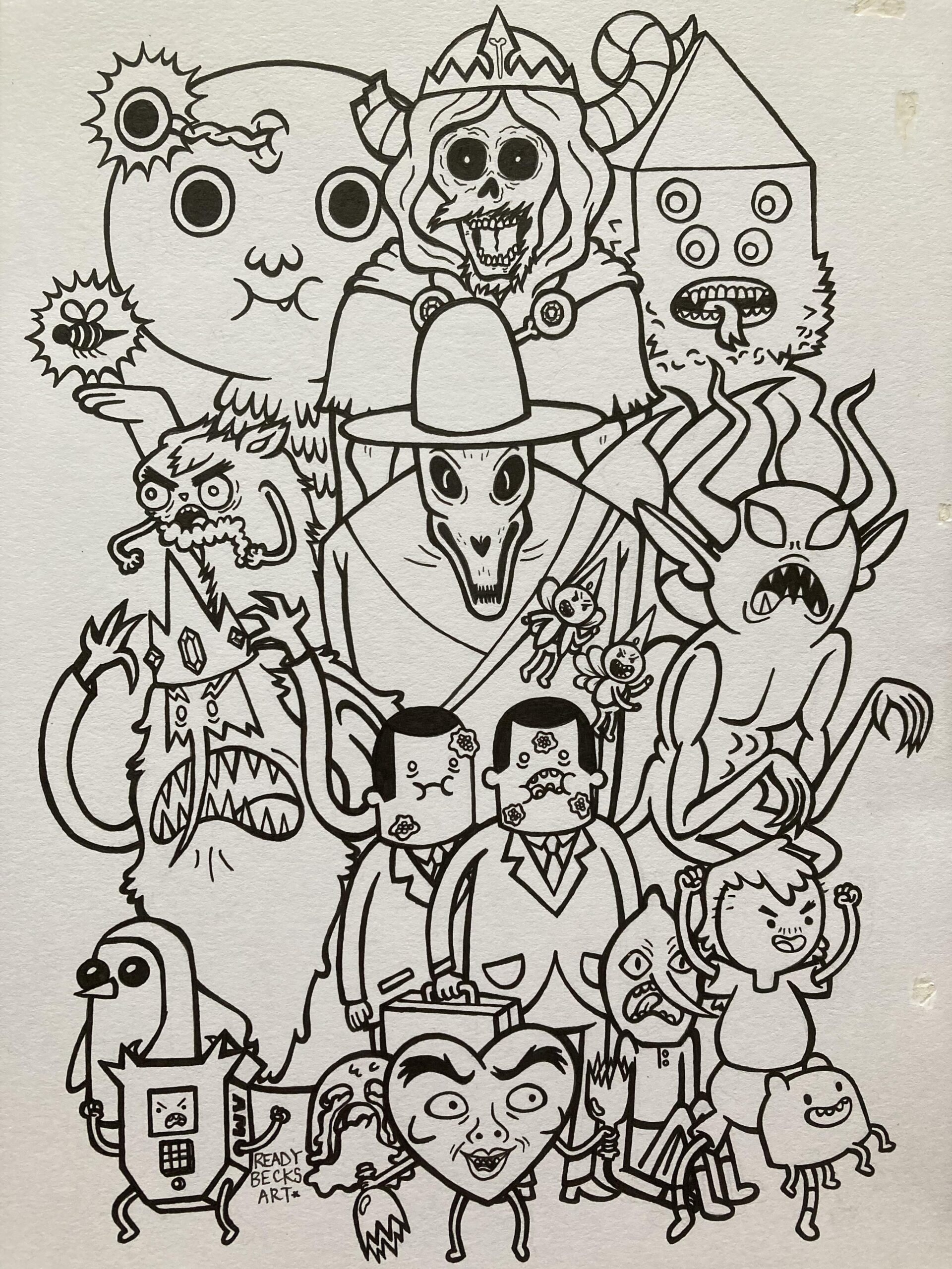 adventure time coloring page