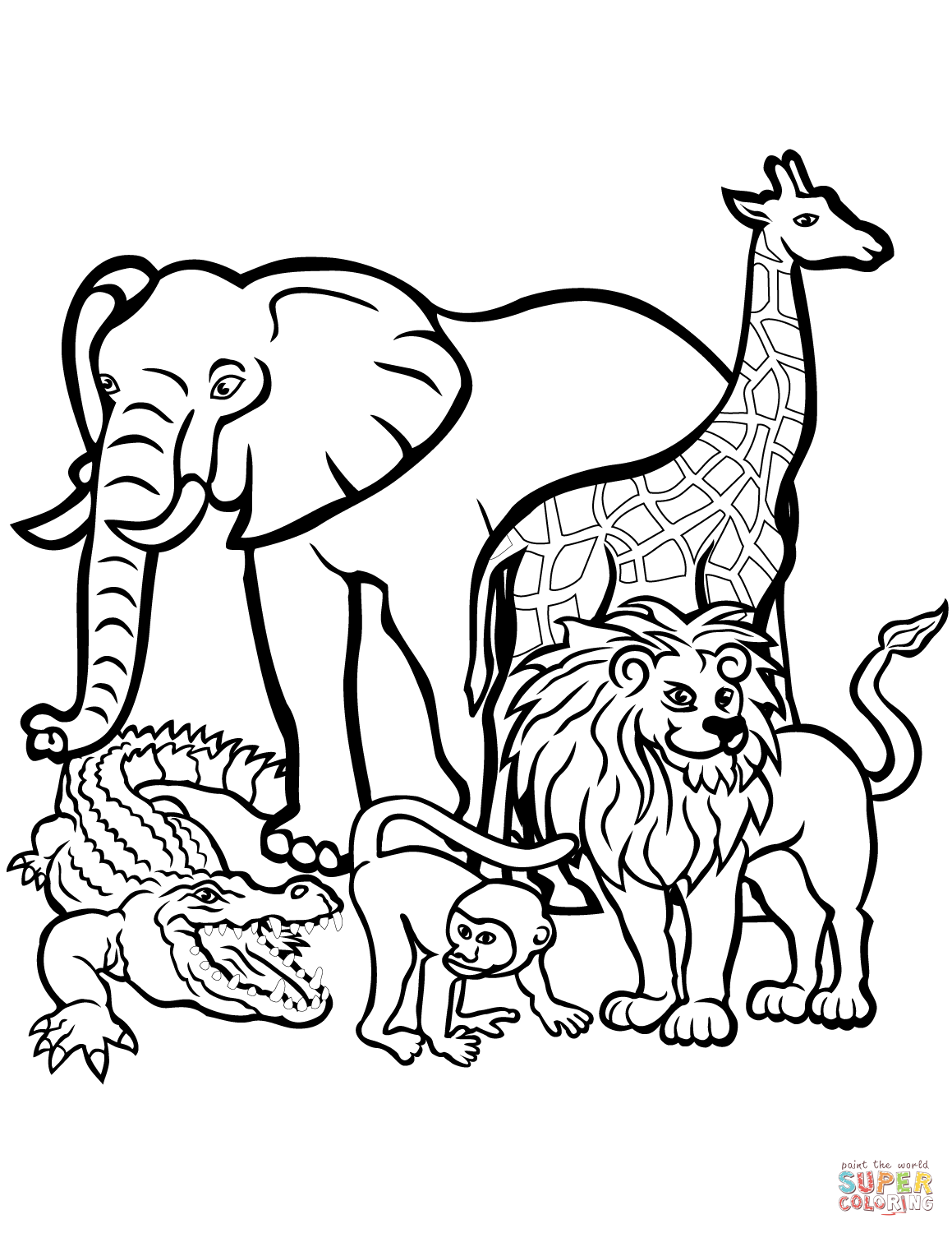 free coloring pages zoo animals