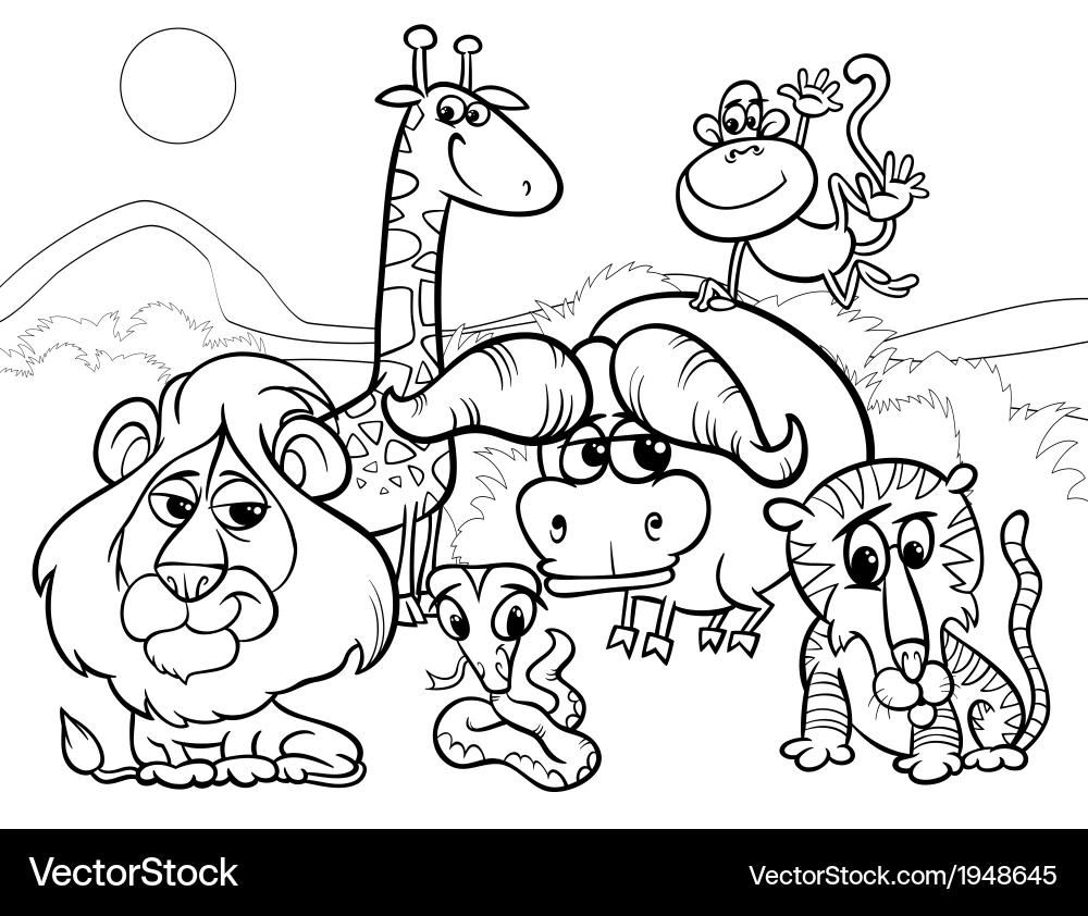 coloring pages cartoon animals